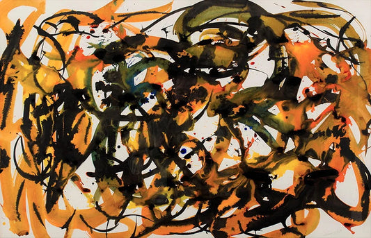 Jean-Paul Jérome - Sans Titre / Encres Couleurs/Papier, 26×40 po // 66,04×101,60 cm