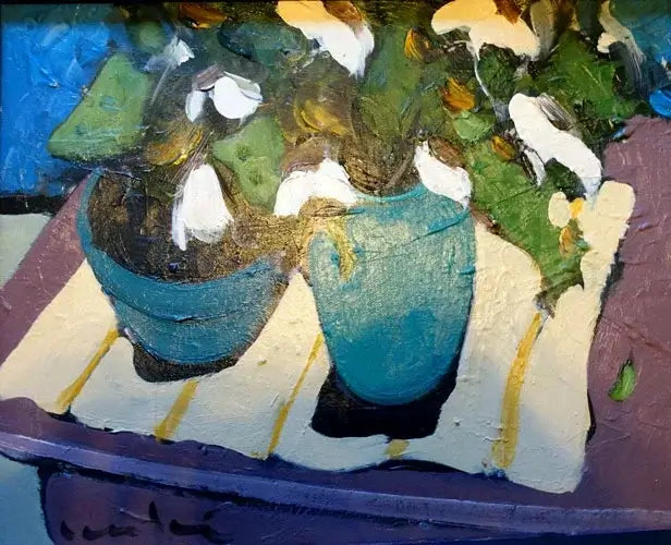 Découvrez cette œuvre abstraite minimaliste de Roger Cantin, réalisée à l'acrylique sur panneau.