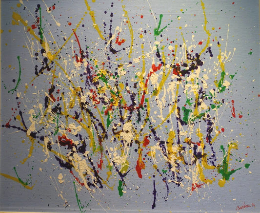 Marcel Barbeau - Humeur Hivernal / Acrylique/Toile, 1976, 20 x 24 po // 50,80 x 60,96 cm