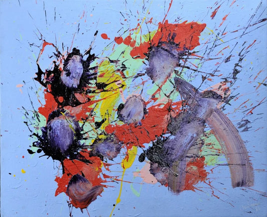 Marcel Barbeau - Dualité / Acrylique/Toile, 1976, 18 x 22 po // 45,72 x 55,88 cm