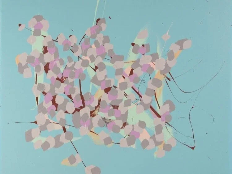 Découvrez l'œuvre sans titre de Marcel Barbeau, réalisée en acrylique sur toile en 1984. Dimensions : 24 x 30 pouces. Une œuvre abstraite et dynamique.