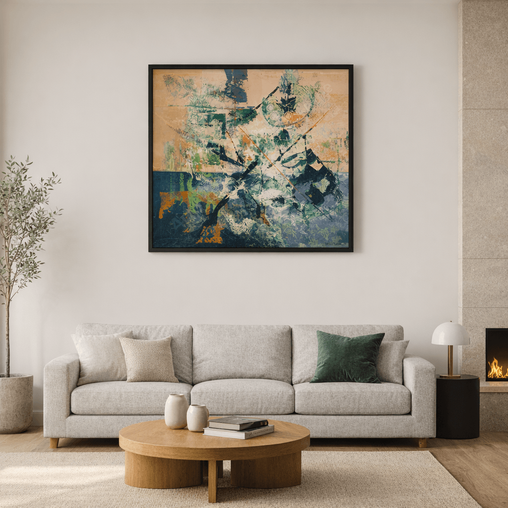Léon Bellefleur, Jongleur aux Rideaux Mauves 32x39 3/4po / 81,3x101 cm