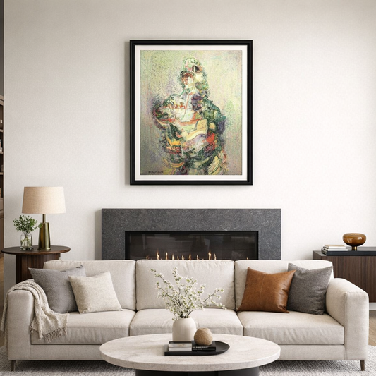 Léon Bellefleur - Portrait D'ancêtre / Oil/Canvas, 1968, 31 3/4×25 3/4 in // 80.7×65.5 cm
