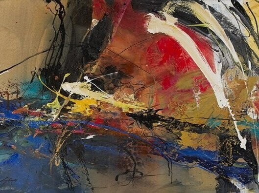 Jean-Pierre Lafrance - Difraction technique mixte/toile 24x48″ // 60,96x121,92 cm