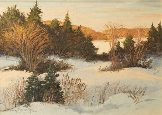 André L'Archevêque - Et le Soleil se Couchera / Huile/Toile, 10×14 po // 25,4×35,56 cm