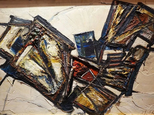 Joseph Giunta - Ritmo / Technique Mixte/Panneau, 1963, 19.5×29.5 po // 49,53×74,93 cm