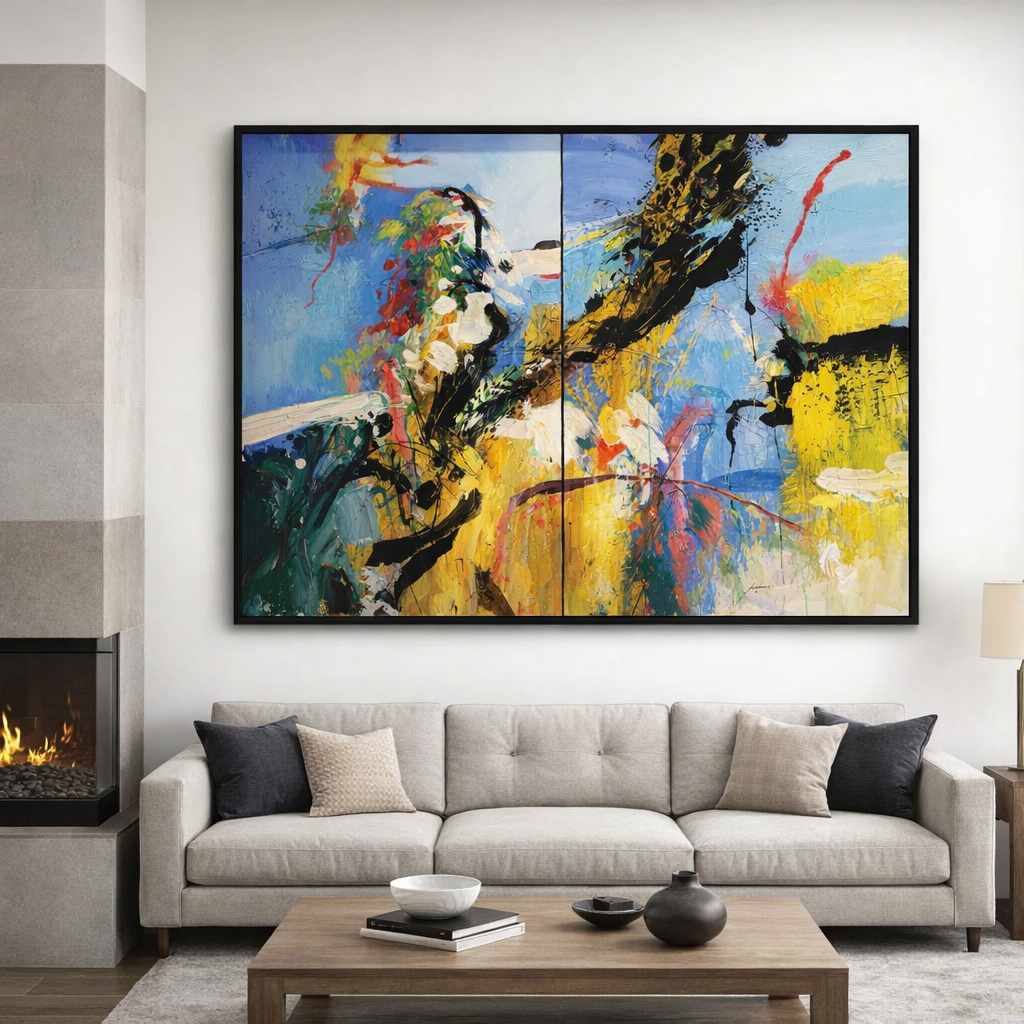 Jean-Pierre Lafrance, Colère Bleu, 40x60 po / 101,60x152,40 cm
