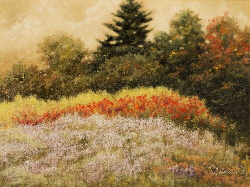 Marcel Favreau - Automne St-Bruno / Huile/Toile, 12×16 po // 30,48×40,64 cm