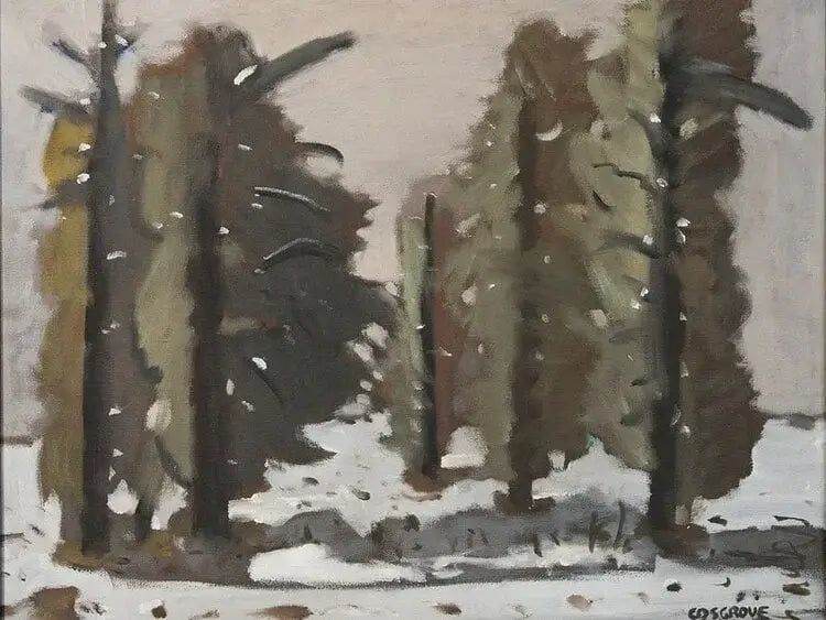 Découvrez "Pablyb", une peinture subtile de Stanley Cosegrove réalisée en 1978, exprimant la douceur et l’élégance à travers des tons harmonieux.