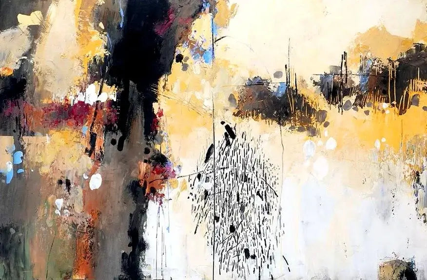 Dans 'Episode III', Jean-Pierre Lafrance utilise la technique mixte sur panneau pour créer une œuvre de grande dimension (48x72″ // 122x183 cm). Cette pièce invite à l’interprétation grâce à son abstraction expressive.