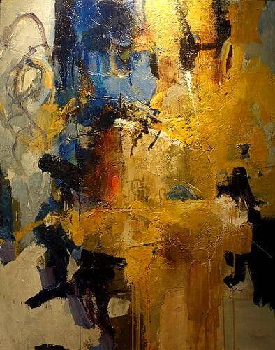 Toudra' est une pièce signée Jean-Pierre Lafrance, réalisée en technique mixte sur panneau. Avec ses dimensions de 48x36″ (121.92x91.44 cm), cette œuvre propose un univers abstrait riche en textures.