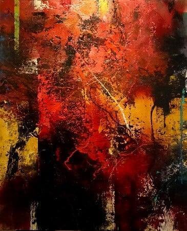 Live and Let Live', une œuvre en technique mixte sur toile, aux dimensions impressionnantes de 72x60″ (182.88x152,40 cm), explore les thèmes de la vie et de la liberté à travers des motifs puissants.
