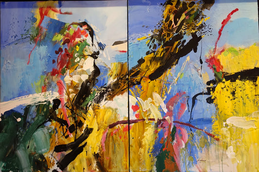 Jean-Pierre Lafrance, Colère Bleu, 40x60 po / 101,60x152,40 cm
