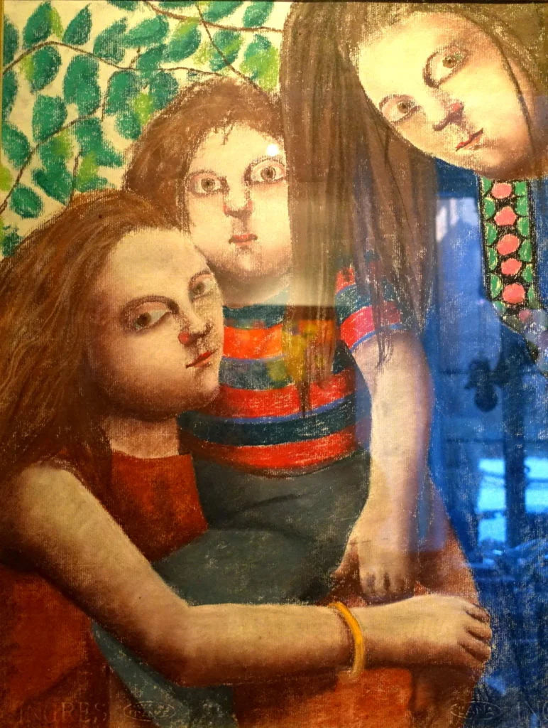 Louise Scott - Three Friends / Pastel/Paper, 24×19 in // 60.96×48.26 cm