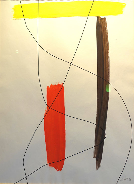 Marcel Barbeau - Untitled / Acrylic/Paper, 1988, 30×22 in // 76.20×55.88 cm