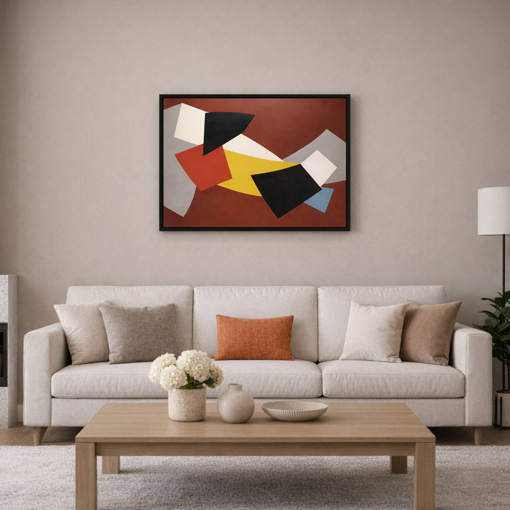 Marcel Barbeau, Jeu de dés, 32x40 po / 81,28x101,60 cm