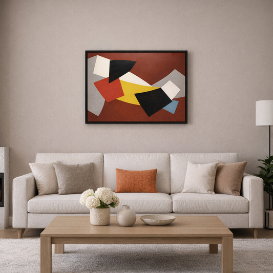 Marcel Barbeau, Jeu de dés, 32x40 po / 81,28x101,60 cm
