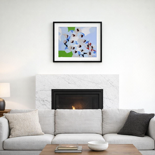 Marcel Barbeau - Les Chagrins de l’Azur / Acrylic/Canvas, 1987, 14 x 18 in // 35.56 x 45.72 cm