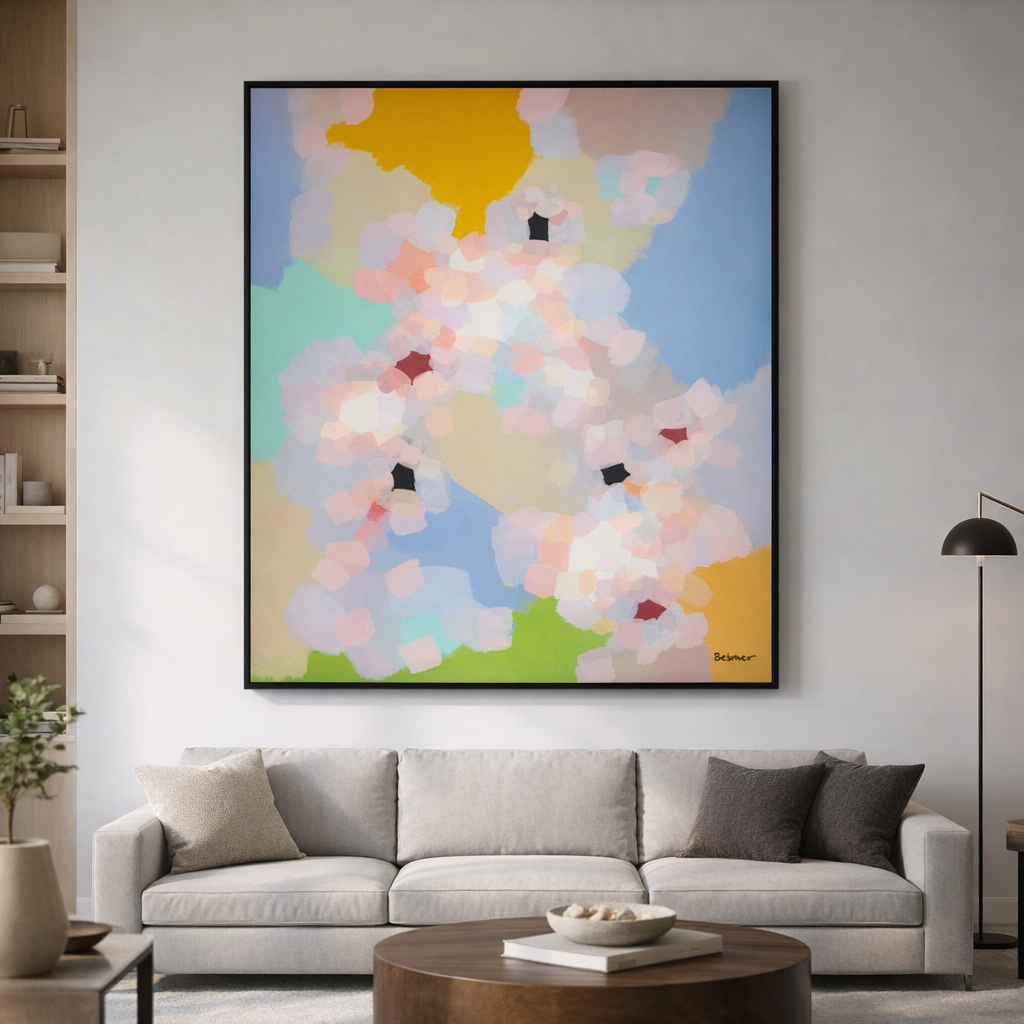 Marcel Barbeau - Les Sentiers de l’Aube / Acrylic/Canvas, 1984, 48 x 40 in // 121.92 x 101.60 cm