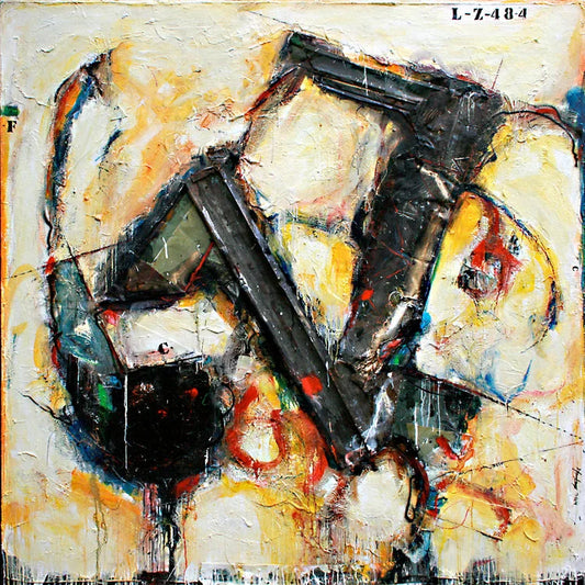 Jean Gaudreau - Enracinement Métallique / Technique Mixte/Panneau, 2014, 72×72 po // 182,88×182,88 cm
