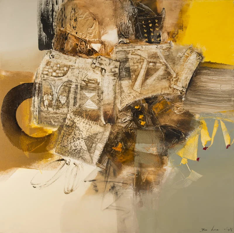 Jou Lee Hyun - Ruminiscences / Mixed Technique/Canvas, 2007, 36X36 in // 91.44X91.44 cm