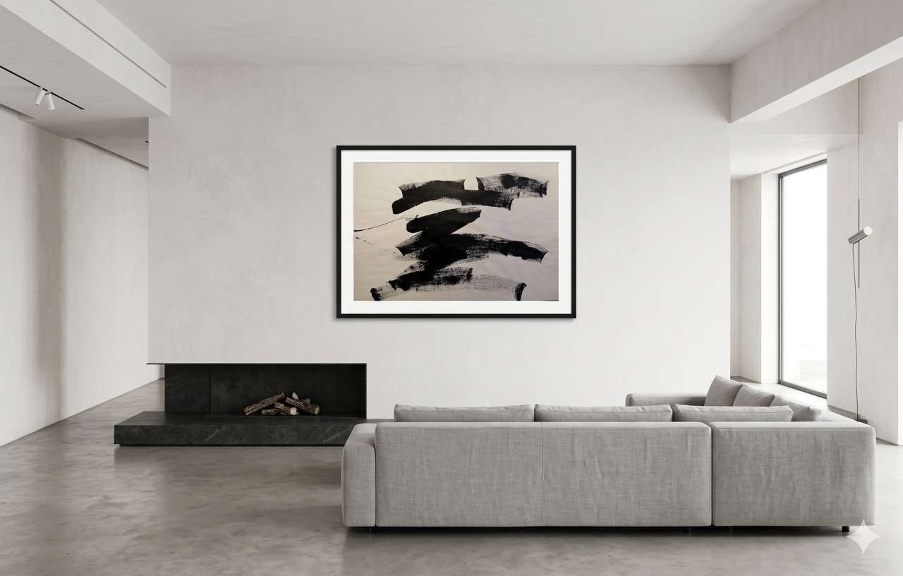 Frère Jérôme - Untitled / Oil/Paper, 1978, 24×40 in // 60.96×101.06 cm
