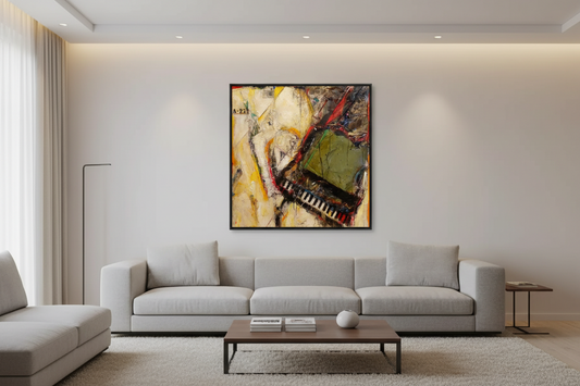 Jean Gaudreau - Piano à Coeur / Mixed Technique/Panel, 2012-2016, 48×72 in // 121.92×182.88 cm